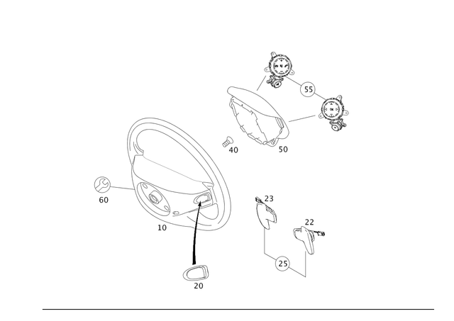 2214601218 - Steering: Steering Wheel for Mercedes-Benz: 250, 300S, CL550, CL600, CL63 AMG, CL65 AMG, S350, S400, S500, S550, S600, S63 AMG Image image