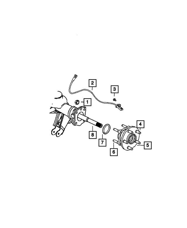 6101688 - Rear Axle; Dana 226 MM; Differential and Drive Line: Hex Lock Nut, Mounting for Mopar Image