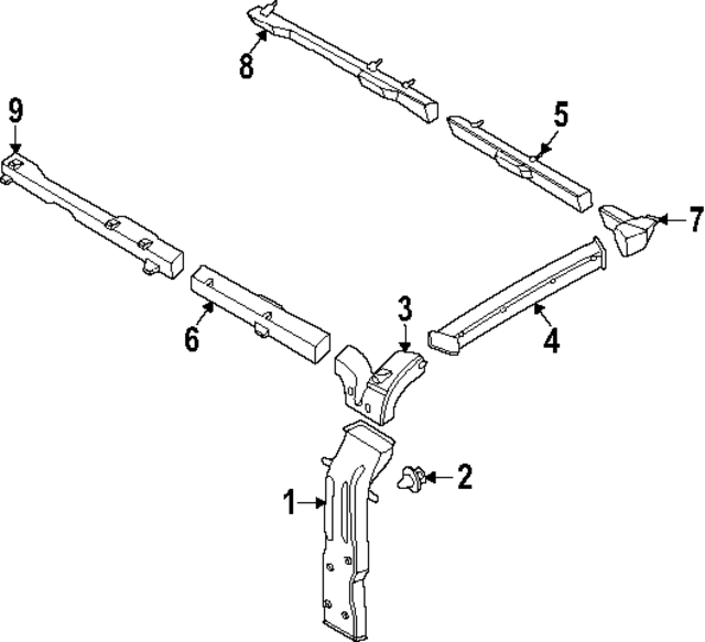 CK4Z19C590BN - Body: Outlet Duct for Ford: Transit-150, Transit-250, Transit-350, Transit-350 HD Image