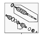 4341048010 - Suspension: Axle Assembly for Lexus: RX300 Image