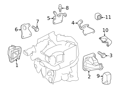 Engine & Trans Mounting for 2012 Mercedes-Benz Sprinter 3500 #0