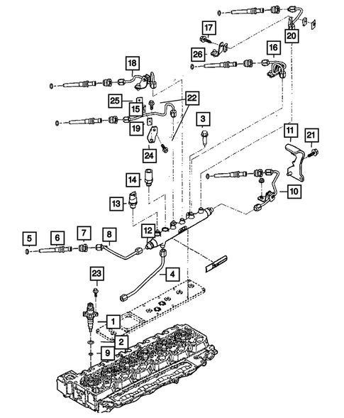 Fuel Rail and Injectors for 2008 Dodge Ram 2500 #0