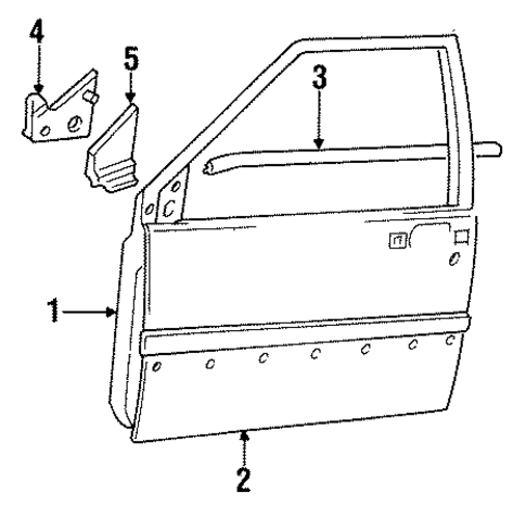 Door & Components for 1985 Volvo 760 #0