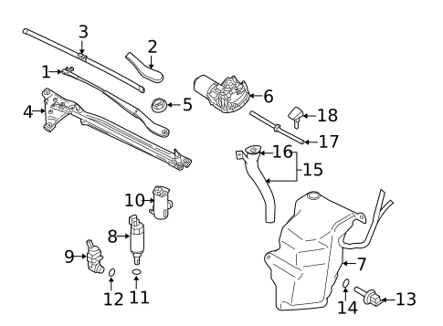 Wiper & Washer Components for 2007 Volvo V50 #0