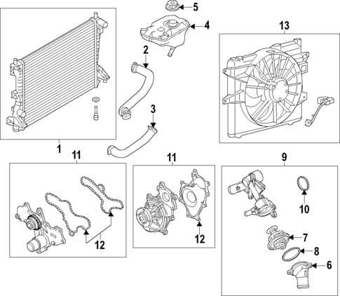 Water Pump for 2012 Ford Mustang #0