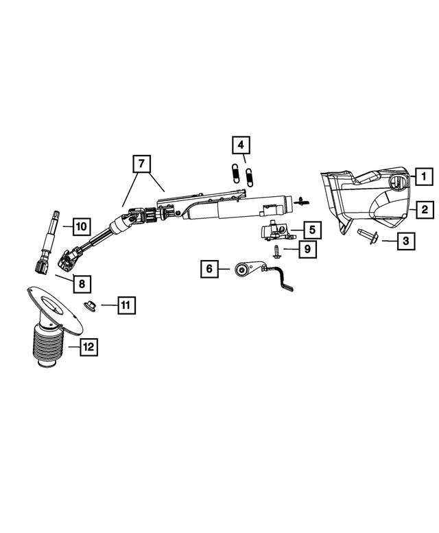 5057238AC - Steering: Multifunction Switch &amp; Clockspring Support Mount for Mopar Image