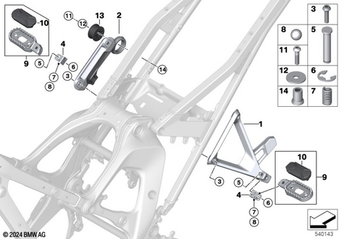 Footrests for 2024 BMW-Motorrad R 1300 GS Adventure #0