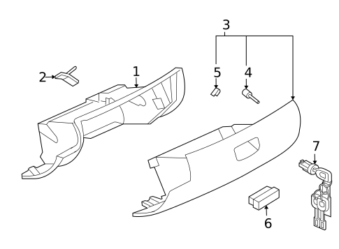 Glove Box for 2010 Mitsubishi Endeavor #0