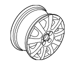 3CM601025BFZZ - Suspension: Wheel, Alloy for Volkswagen: Atlas Cross Sport Image