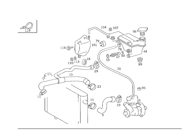 1245019282 - : Hose for Mercedes-Benz Image