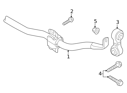 Stabilizer Bar & Components for 2010 Audi A5 Quattro #1