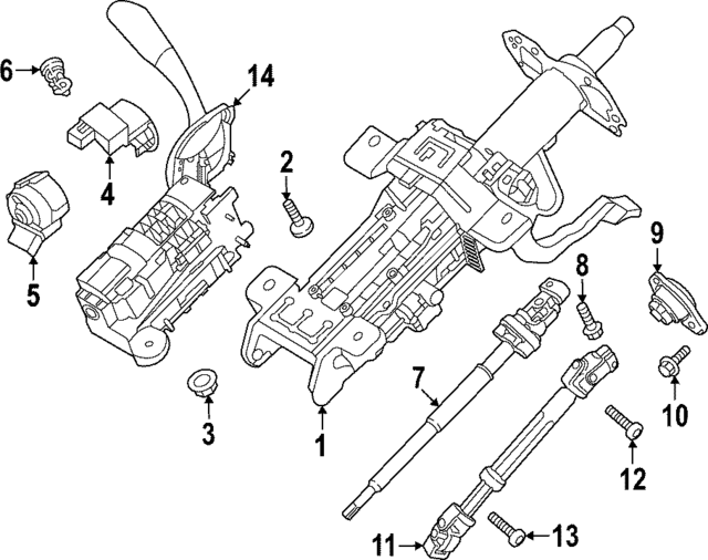 NL1Z11582A - Steering: Cylinder &amp; Keys for Ford Image