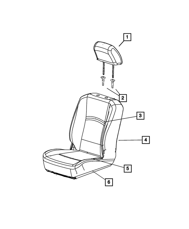 1RM10HL1AA - Interior Trim: Headrest Sleeve, Locking for Mopar Image image