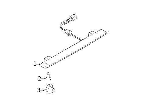High Mounted Stop Lamp for 2008 Subaru Impreza #2