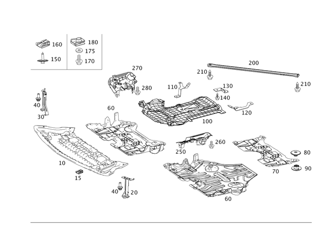 2125241185 - Chassis Sheet Metal Parts/Air Intake: Damping Mat for Mercedes-Benz Image image