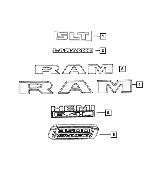 Nameplates for 2022 Ram 3500 #2