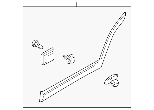 OEM 2016-2020 Kia Sorento Front Right Door Garnish Assembly – Black Plastic 87722-C6000
