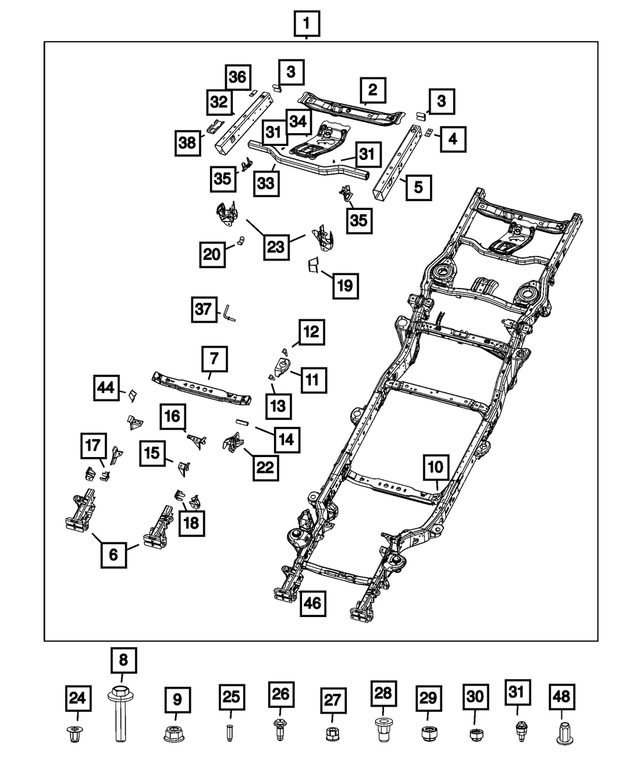 68355125AA - : Engine Mount Bracket, Left for Mopar Image
