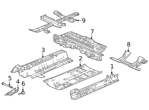 Floor & Rails for 2022 Honda Civic #0