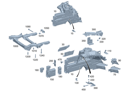 Wheel Well, Front Axle Carrier for 2025 Mercedes-Benz EQS AMG #0