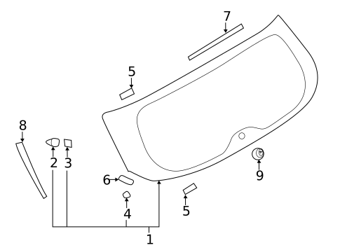 Glass - Lift Gate for 2024 Subaru Ascent #0