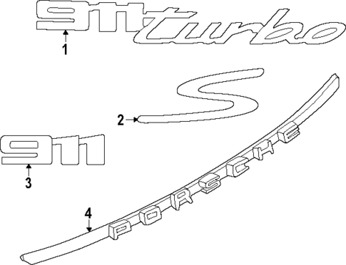 Exterior Trim - Rear Bumper for 2022 Porsche 911 #2