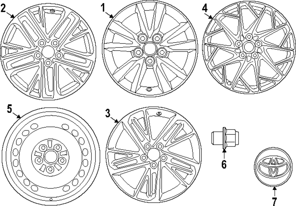 2025 Toyota Camry Wheel, Alloy 42611-AQ030 | OEM Parts Online