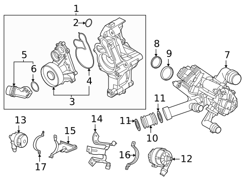 Water Pump for 2020 BMW 540i #7