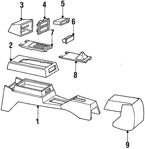 Center Console for 1986 Cadillac Cimarron #0