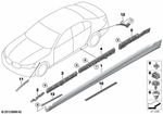51778064983 - Vehicle Trim: Rocker Panel Trim, Primed, Left for BMW: 740eX, 740i, 740iX, 745eX, 750i, 750iX, BMW ALPINA B7, M760iX Image image