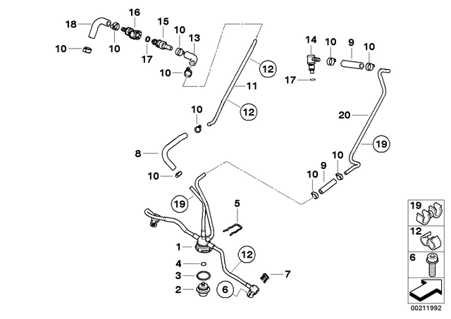 13537699154 - : Retour Fuel Hose for BMW-Motorrad Image