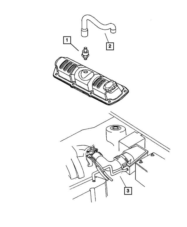 4648973AD - Engine 3.3L Six Cylinder: Pcv Valve for Mopar Image