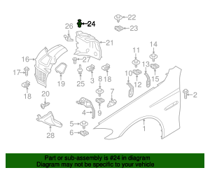 51-16-1-881-149 - Rear Fender Liner Rivet 1991-2025 BMW ...