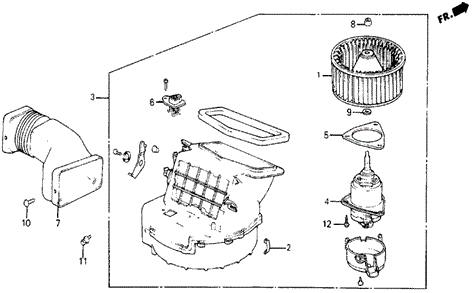 Heater Blower for 1984 Honda Wagovan #0