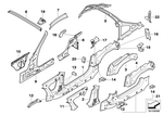 41003427196 - Bodywork: Exterior Right Column B for BMW Image