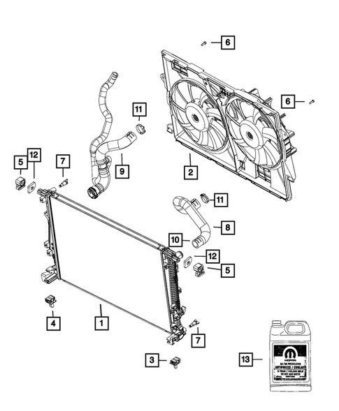 Radiator and Related Parts; Charge Air Cooler for 2018 Jeep Cherokee #6