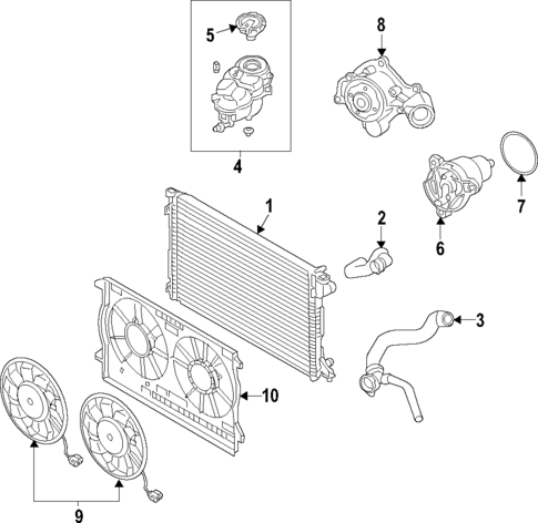 Radiator & Components for 2023 Audi Q8 #1