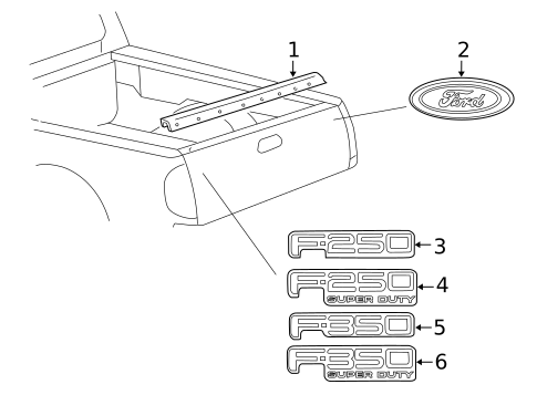 Exterior Trim - Pick UP Box for 2007 Ford F-250 Super Duty #1