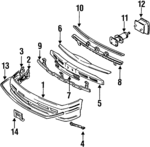 MB861013 - Body: Bumper Cover for Mitsubishi Image