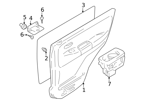 Interior Trim - Rear Door for 2001 Chevrolet Tracker #0