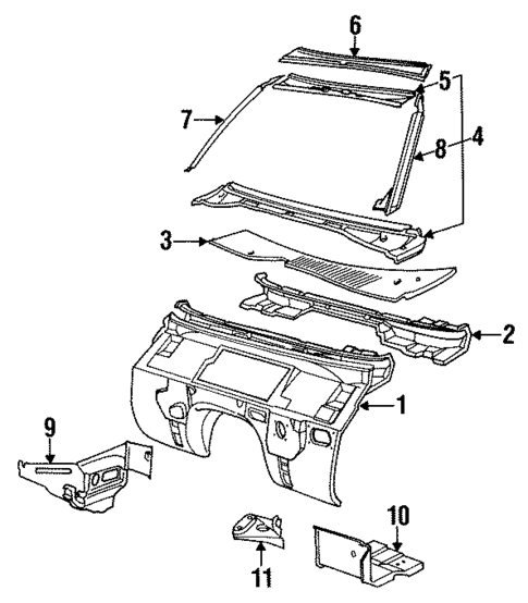 Cowl for 1989 BMW 735iL #0
