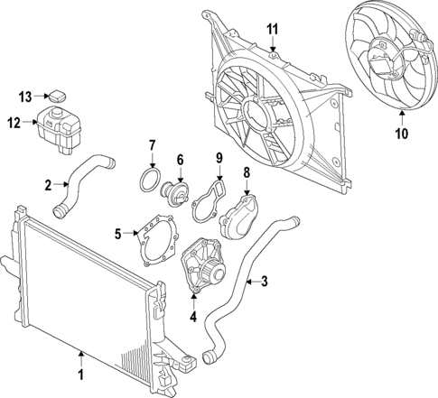 Radiator & Components for 2014 Volvo XC60 #1