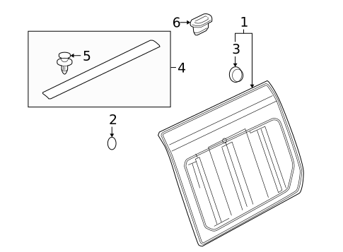 Glass & Hardware for 2011 Land Rover LR4 #0