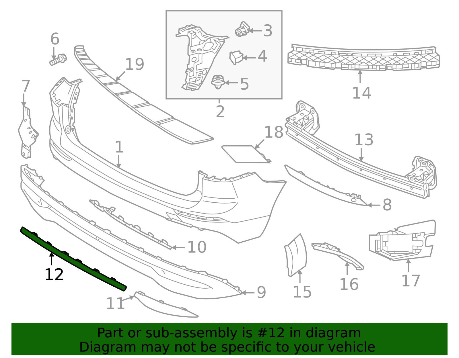 2022-2023 Volvo XC60 Center Molding 32234979 | TascaParts.com