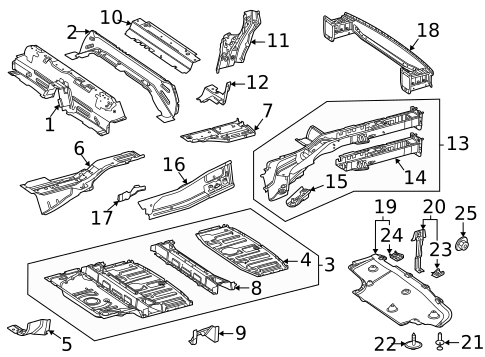 Rear Floor & Rails for 2022 Mercedes-Benz GLB 35 AMG&reg; #0