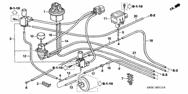 Control Device Tubing for 2004 Acura NSX #0