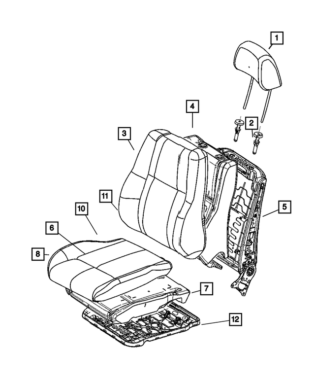 1DN981DVAA - Interior Trim: Headrest Sleeve for Mopar Image