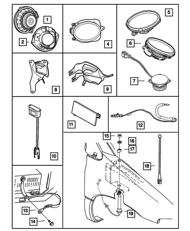 4685920AC - Instrument Panel and Radios and Consoles: Instrument Panel Speaker for Mopar Image