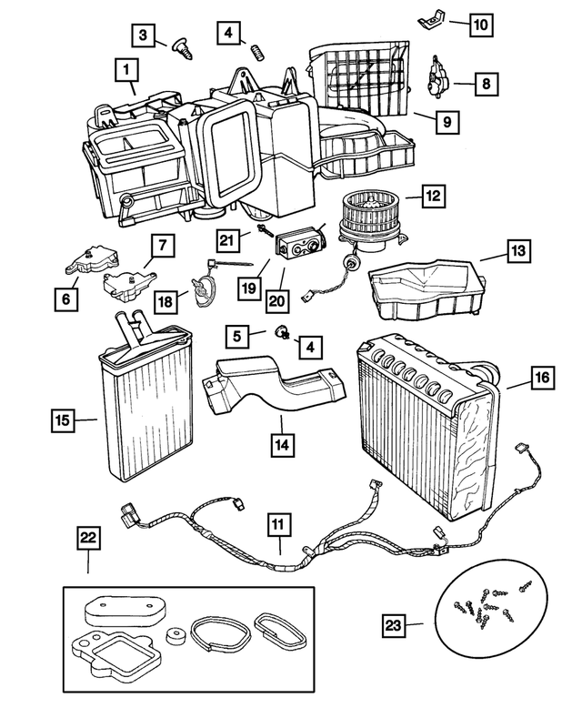 5010979AE - Air Conditioning &amp; Heater: A/c And Heater Housing for Mopar Image