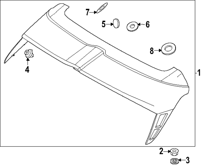 872182W000 - : Spoiler Assembly Pad for Hyundai Image